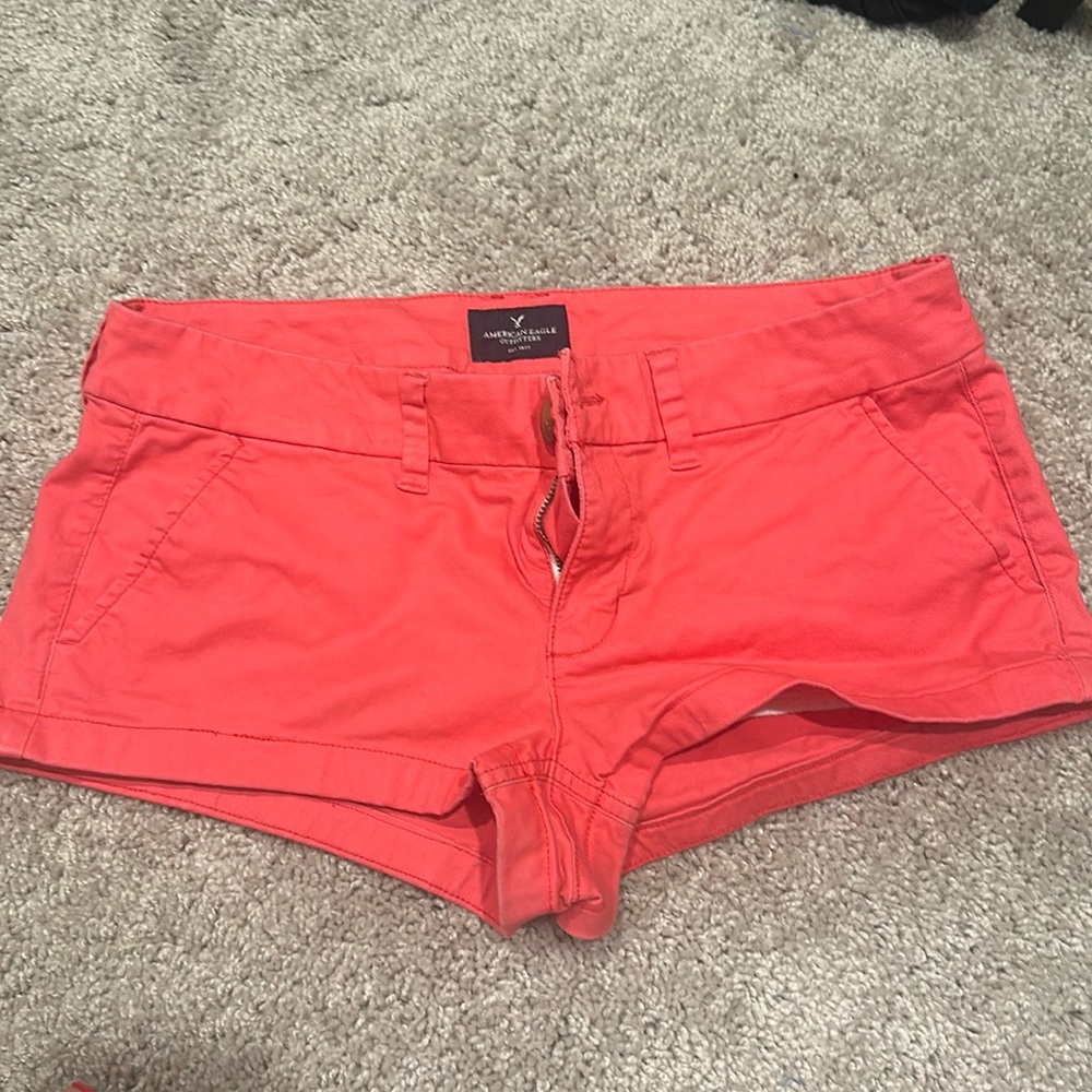Coral American Eagle shorts size 8